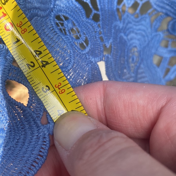 Worth New York Blue Lace Dress Size 8 Wedding Guest Dress - Picture 9 of 9